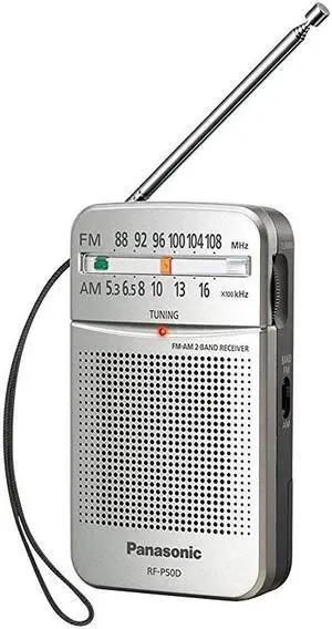 RFP50d Pocket AMFM Radio Silver RFP50D