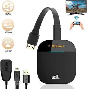 WiFi Display Dongle,  4K Wireless HDMI Display Adapter, 5G WiFi Wireless Display Receiver, iPhone iPad Laptop Android Phones Miracast Dongle for TV, Projector, Monitor, HDMI Devices