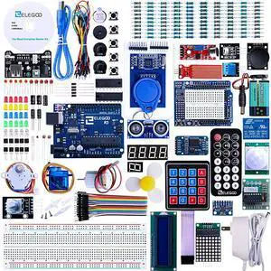 UNO R3 Project Most Complete Starter Kit w/Tutorial Compatible with Arduino IDE (63 Items)