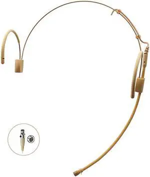 Pro Earhook Headset Headworn Omnidirectional Microphone  MICJ 060 Compatible with AKG Samson Wireless Transmitter Mini XLR TA3F Plug
