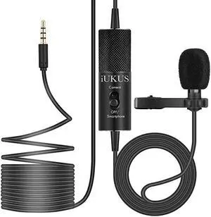 Lavalier Microphone  Professional Clipon Lapel Mic Omnidirectional Condenser Lavalier Microphone with 6M19FT Cord for CameraSmartphone