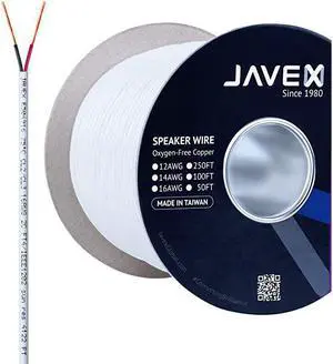 16Gauge AWG  Speaker Wire OFC OxygenFree Copper 999 Cable CL3CL2 Rated inWall for HiFi Systems Mixer Amplifiers AV receivers Home Theater Car Audio System 100 FT White