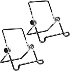 Foldable Tablet Stand 2 Pack Adjustable Metal Holder for 9129quot Tablet Compatible with iPad 102quot 2019 New iPad Air 3rd Gen iPad Pro 10597 iPad Pro 11 2020129 Galaxy Tab E 96quot Black