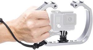 GBU70 Underwater Diving Rig for GoPro Hero with Cold Shoe Mounts Wrist Strap Works with HERO3 HERO4 HERO5 HERO6 HERO7 HERO8 and DJI Osmo Action Cam Perfect Scuba Gear GoPro Accessory