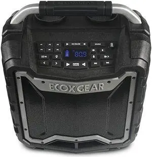 EcoTrek GDIEXTRK210 Rugged Waterproof Floating Portable Bluetooth Wireless 100 Watt Stereo Smart Speaker and PA System Gray