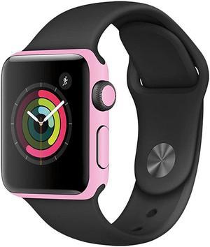 Skin Compatible with Apple Watch Series 2 38mm Solid Pink | Protective Durable and Unique Vinyl Decal wrap Cover | Easy to Apply Remove and Change Styles | Made in The USA