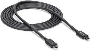 com 20Gbps Thunderbolt 3 Cable - 6.6ft/2m - Black - 4K 60Hz - Certified TB3 USB-C to USB-C Charger Cord w/ 100W Power Delivery (TBLT3MM2M)