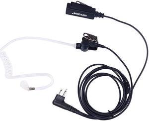 2 Pin Transparent Acoustic Tube Earpiece Headset with Mic PTT Compatible with Motorola CP200 D CP300 CLS1110 CLS1410