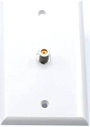 Video Wall Jack for Coax Cable F Type Coaxial Wallplate Wall Plate 3 GHz Coupler Approved for Comcast DIRECTV Satellite Dish and Antennas 50 Pack