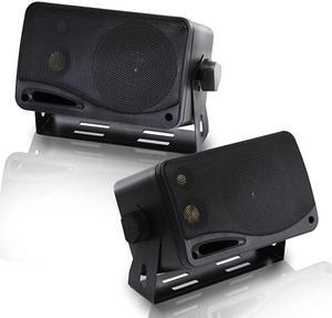 3Way Indoor Outdoor Speaker System 35 Inch 200W Pair of Mini Box Ceiling Wall Mount Speakers w 1 Tweeter 325 Woofer 175 Midrange Home Theater Entertainment PA System  2022SX