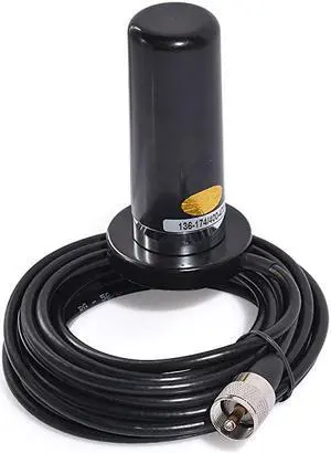Dual Band VHF UHF Ham Mobile Radio Antenna PL259 with Magnetic Base 5M Cable for Ham Radio Amateur Radio Mobile Transceiver 144430mhz