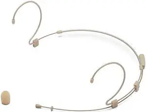DE10x Omnidirectional Headset Microphone with Four Adapter Cables Compatible with Most Popular Wireless Systems Tan SADE10X