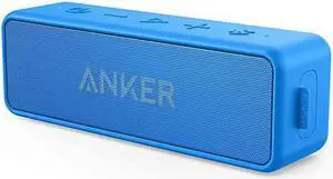 Soundcore 2 12W Portable Wireless Bluetooth Speaker Better Bass 24Hour Playtime 66ft Bluetooth Range IPX7 Water Resistance amp Builtin Mic DualDriver Speaker for Beach Travel Party Blue