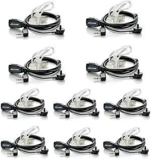 Walkie Talkie Earpiece with Mic for BaoFeng Radio Retevis Headset for Baofeng UV5R BF888S Arcshell Retevis H777 RT21 RT22 Kenwood 2 Way Radio by  10 Pack