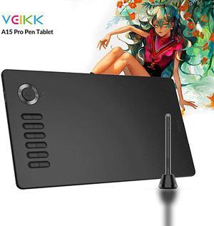 A15 Pro Graphics Drawing Tablet 10 x 6 inch Digital Drawing Tablet with 12 Hotkeys and a Quick Dial 8192 Level Pressure Battery Free Stylus