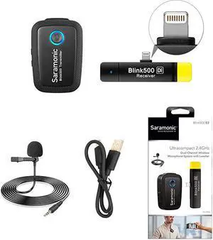 24GHz Wireless Microphone System for iOS Devices  Ultracompact Vlog Video Mic for iPhone 11 10 8 7 6 iOS Devices iPad iPod YouTube Facebook Live Lightning