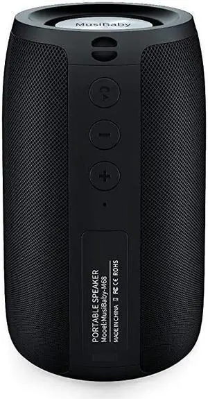 SpeakersMusiBaby SpeakerOutdoor PortableWaterproofWireless SpeakersDual Pairing 50Loud StereoBooming Bass1500 Mins Playtime for HomePartyCampingBlack