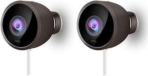 Skins Protective Case for Nest Cam Outdoor Security Camera - Protect and Camouflage Your Nest Cam Outdoor with These UV Light- and Weather Resistant Skins (2 Pack, Brown)