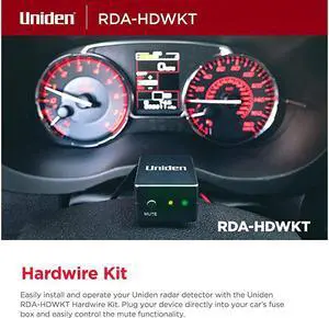 RDAHDWKT Radar Detector Smart Hardwire Kit with Mute Button LED Alert and Power LED for  R7 R3 R1 DFR9 DFR8 DFR7 and DFR6
