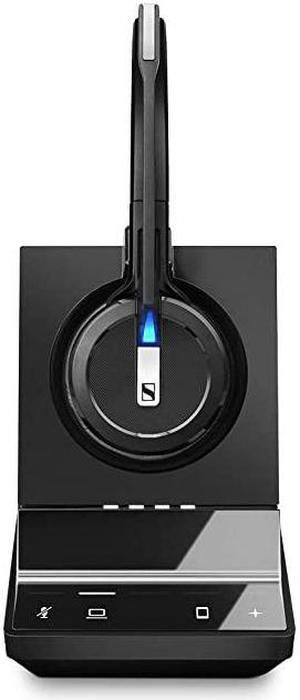 SDW 5013 506580 Wireless DECT Headset for PCSoftphone Connection Dual Microphone Ultra Noise Cancelling Black