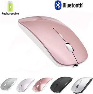 Mouse Rechargeable Wireless Mouse for MacBook Pro,Wireless Mouse for Laptop PC Computer (Rose Gold)