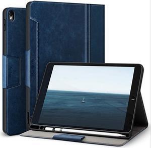 iPad 10.5 Case with Built-in Apple Pencil Holder Auto Sleep / Wake Function PU Leather Smart Cover for iPad Air 3 2019 / iPad Pro 10.5 inch 2017 (Blue)