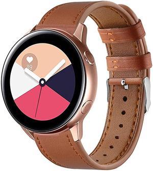 with Galaxy Watch 3 41mm Band Galaxy Watch 42mm Band Leather20mm Replacement Strap Band with Samsung Galaxy Watch 3 41mm bandLeather Brown