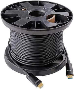 50m Fiber Optic HDMI Cable with 4K 30Hz and 1080p 60Hz HD Video 3D HDCP CEC High Speed Supported 164 Feet Black