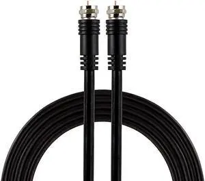RG6 Coaxial Cable 25 Ft FType Connectors Double Shielded Coax Input output Low Loss Coax Ideal for TV Antenna DVR VCR Satellite Receiver Cable Box Home Theater Black 33598