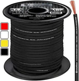 14 Gauge OFC Primary Remote Wire 100feet Black