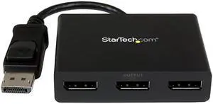 com 3 Port DisplayPort MST Hub 4K 30Hz DisplayPort to DisplayPort Multi Monitor Splitter for 3 DP Monitor Setup MSTDP123DP