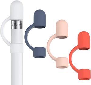 4-Pack] Pencil for Apple iPencil Cap, Protective Pen Cover, Prevent Damage, Works with Apple iPad Pro Pencil (White, Navy Blue, Coral, Pink Sand)