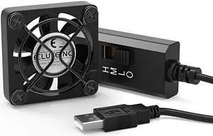40mm USB Fan with 3 Speed Control USB Ventilator 5V Max 5300RPM High Flow VR Cooling Fan Compatible for Receiver DVR Playstation Xbox Computer Cabinet Cooling