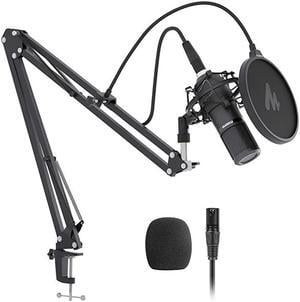 XLR Condenser Microphone Kit  AUPM320S Professional Cardioid Vocal Studio Recording Mic for Streaming Voice Over Project HomeStudio