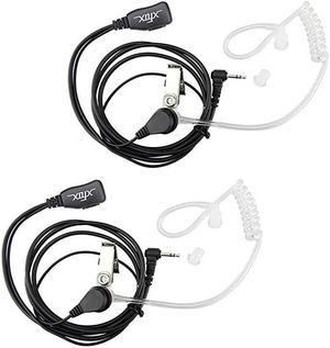 1Pin PTT Covert Acoustic Tube Earpiece for Motorola Cobra Talkabout MD200TPR MH230R MR350R MS350R MT350R MG160A MJ270R MT400 T6200 SX500 FV200 EM1000 FR50 2 Two Way Radio Walkie Talkie2Pack