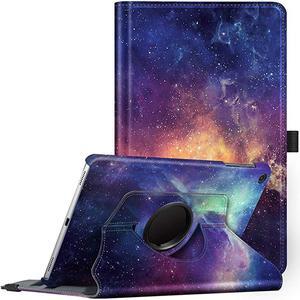 Rotating Case for Samsung Galaxy Tab A 10.1 2019 Model SM-T510/T515/T517, Premium PU Leather 360 Degree Swivel Stand Cover, Galaxy