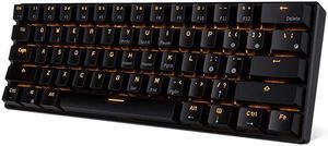 RK61 Wireless 60 Mechanical Gaming Keyboard UltraCompact Bluetooth Keyboard with Tactile Brown Switch Compatible for MultiDevice Connection Black