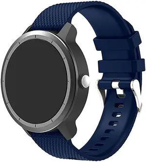 Vivoactive 3 Watch Band 20mm Soft Silicone ReplacementBands for Garmin Vivoactive 3 Garmin Forerunner 645 MusicSamsung Galaxy 42mmGalaxy Watch 3 41mm Smart Watch Midnight Blue
