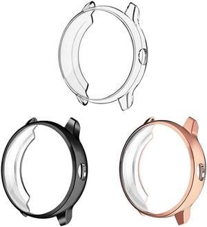 3 Pack  Case Compatible with Garmin Vivoactive 3 Premium Soft TPU Slim Plated Protective Cover ScratchProof Compatible with Garmin Vivoactive 3 Smartwatch