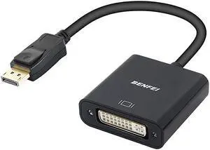 DisplayPort to DVI DVID Single Link Adapter  Display Port to DVI Converter Male to Female Black Compatible for Lenovo Dell HP and Other Brand
