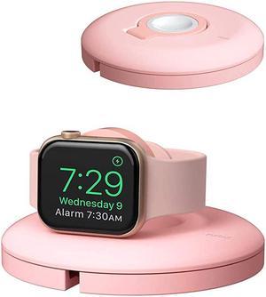 Charger Stand Compatible for Apple Watch, Portable Charging Station Cable Management Dock Holder Organizer for iWatch with Band Series 6 SE 5 4 3 2 1 44mm, 42mm, 40mm, 38mm Accessories (Pink)