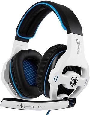 One Gaming Headset Stereo Over Ear Gaming Headset with Mic Noise Cancelling Volume Control for OnePCMacPS4NintendoWhite