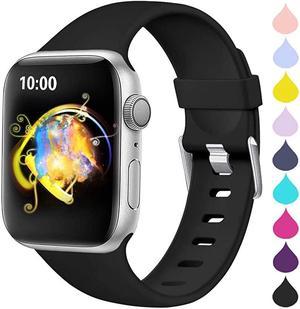 Sport Band Compatible for Apple Watch Series 6 44mm Series 54 Breathable Soft iWatch Bands 42mm Womens for Apple Watch SE Apple Watch 42mm Series 3 2 1 Waterproof Men Black 42mm44mm ML