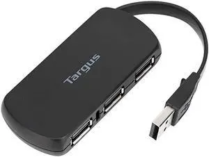 4Port USB 20 Hub with Sleek and Travel Friendly Black ACH114US