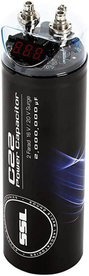 Storm C22 2 Farad Car Capacitor for Energy Storage to Enhance Bass Demand from Audio System