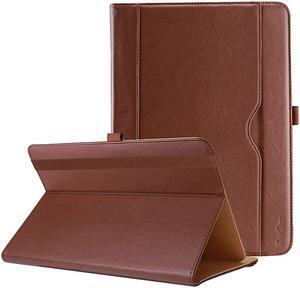 Universal Case for 9 - 10 inch Tablet, Stand Folio Universal Tablet Case Protective Cover for 9" 10.1" Touchscreen Tablet, with Adjustable Fixing Band and Multiple Viewing Angles –Brown