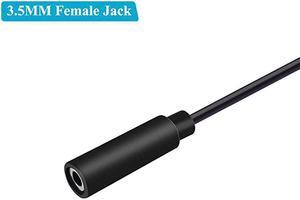 4 Pack Replacement 35mm Female Jack to Bare Wire Open End TRRS 4 Pole Stereo 18 35mm Jack Plug Connector Audio Cable for Headphone Headset Earphone Microphone Cable Repair