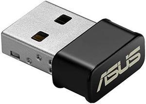 USBAC53 AC1200 Nano USB DualBand Wireless Adapter MUMimo Compatible for Windows XPVista78110 Black