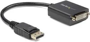 com DisplayPort to DVID Adapter 1920x1200 Passive DVI Video Converter with Latching DP Connector DP2DVI2Black