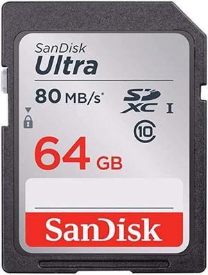Ultra 64GB Class 10 SDXC UHS-I Memory Card up to 80MB/s (SDSDUNC-064G-GN6IN)